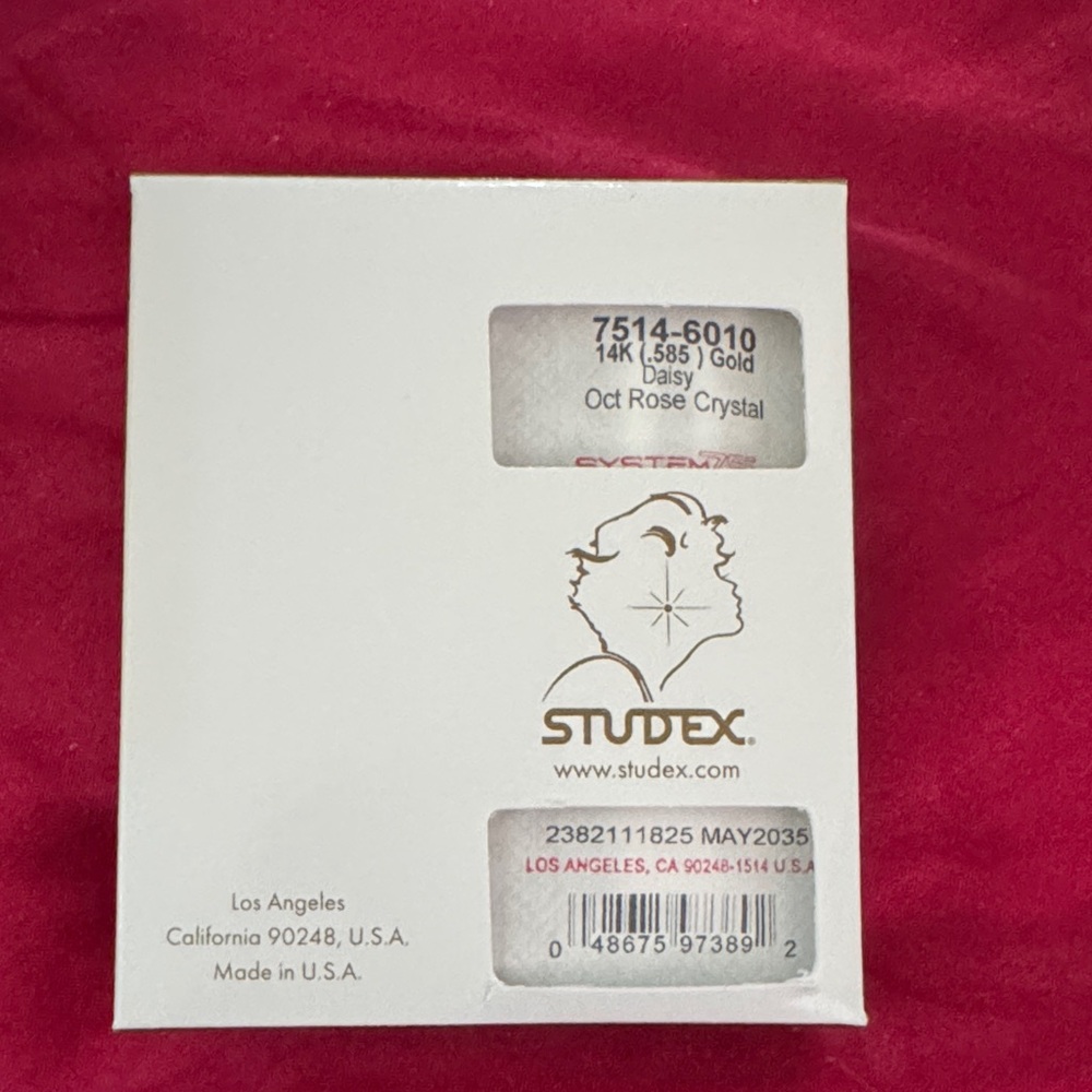 Studex Pink Daisy Piercing Stud Earrings - Picture 4 of 5